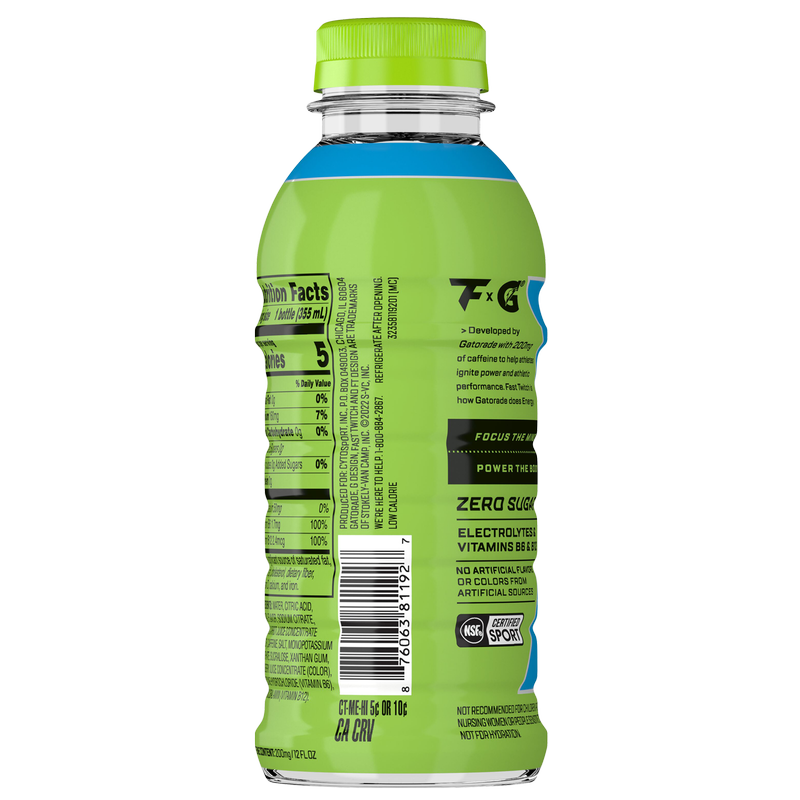 Fast Twitch Energy Drink Glacier Freeze 12oz Btl