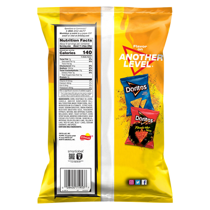 Doritos Tortilla Chips Hot Mustard Flavored 9.25oz