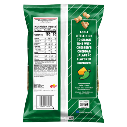 Chester's Fries Corn And Potato Snacks Cheddar Jalapeno Popcorn 4.25 Oz