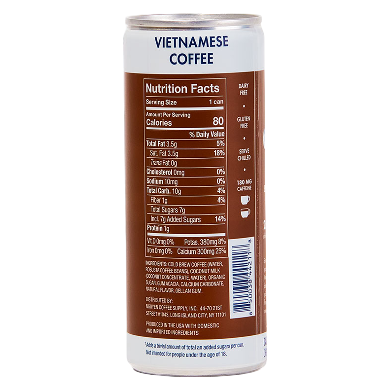 Nguyen Coffee Supply Coconut Vietnamese Coffee Cold Brew 7.5oz Can