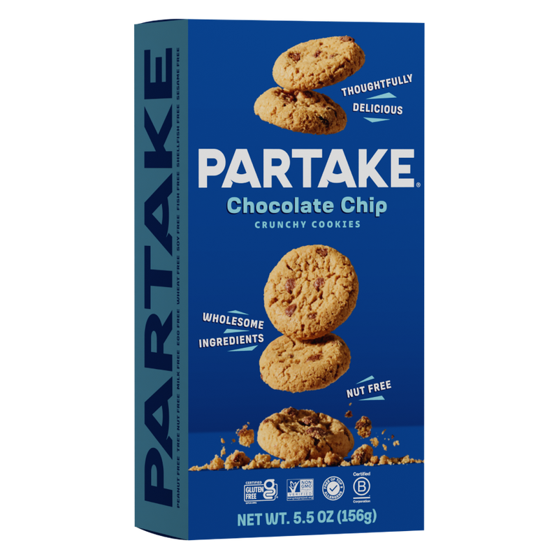 Partake Gluten Free Vegan Crunchy Chocolate Chip Cookies 5.5oz