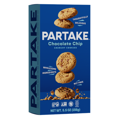 Partake Gluten Free Vegan Crunchy Chocolate Chip Cookies 5.5oz