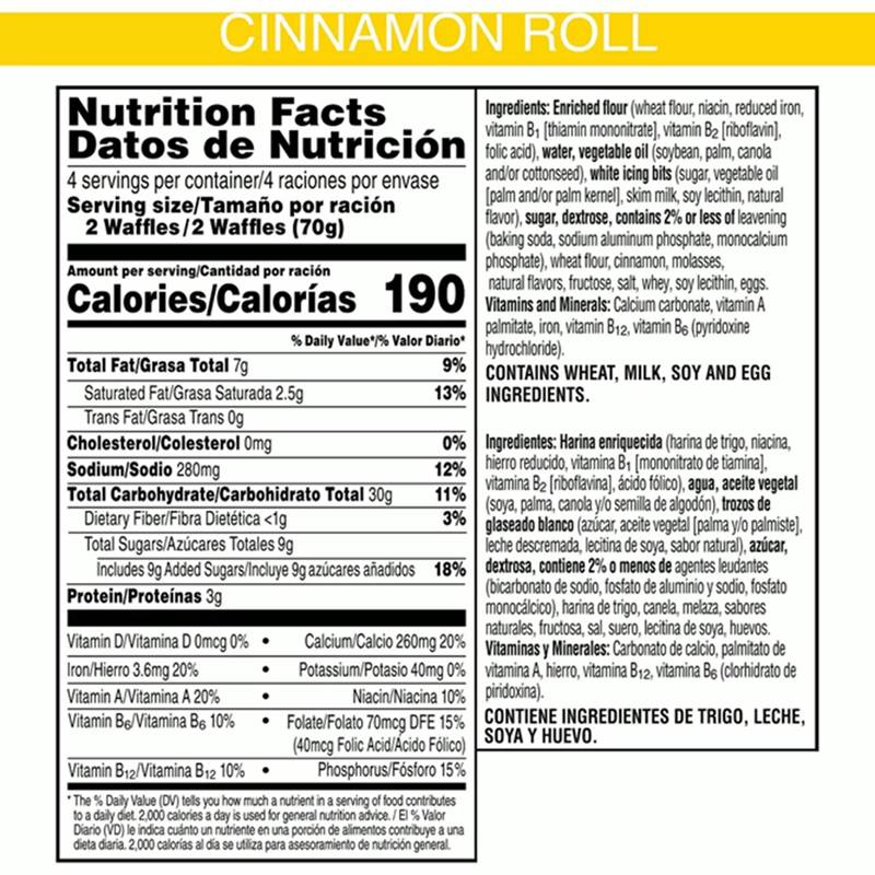 Kellogg's Eggo Cinnamon Roll Waffles 8ct