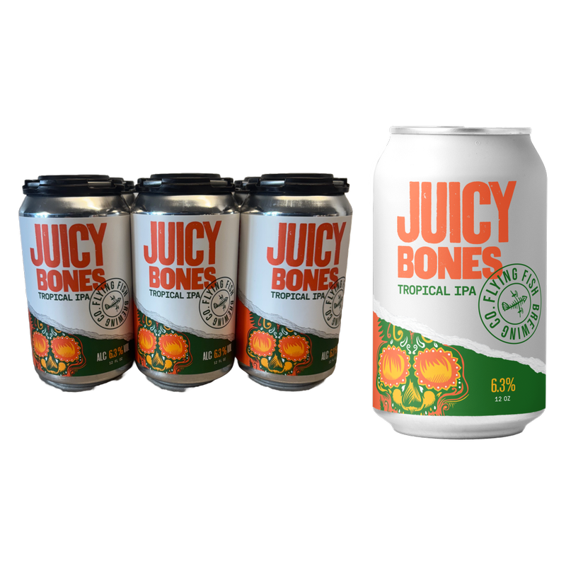 Flying Fish Juicy  Bones Tropical IPA 6pk 12oz Cans 6.3% Abv