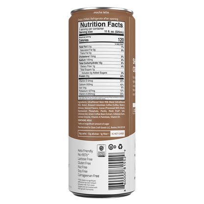 Slate Milk Mocha Latte Protein Shake 11oz Can