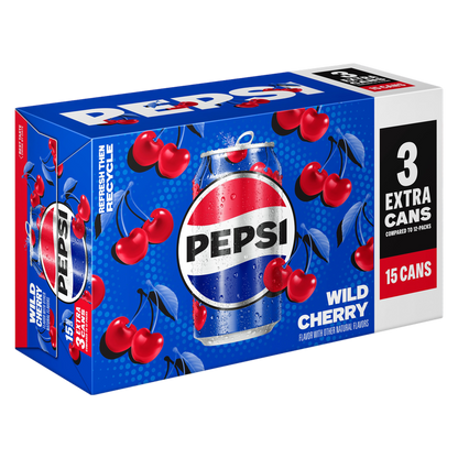 Pepsi Wild Cherry 15pk 12oz Can