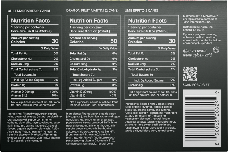 Aplós Variety 6pk Functional Non-Alc Cocktails