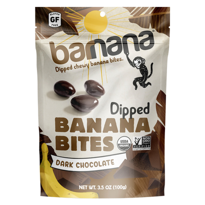 Barnana Dark Chocolate Dipped Organic Chewy Banana Bites 3.5oz