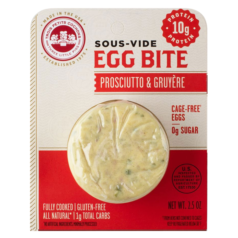 Trois Petits Cochons Sous Vide Prosciutto and Gruyere Egg Bite 2.5oz