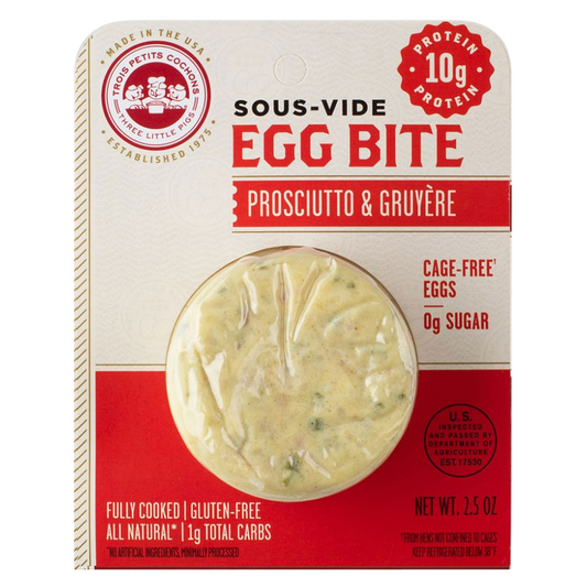Trois Petits Cochons Sous Vide Prosciutto and Gruyere Egg Bite 2.5oz