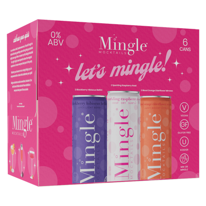 Mingle Mocktails Non-Alcoholic Sparkler Variety Pack 6pk 12oz Can