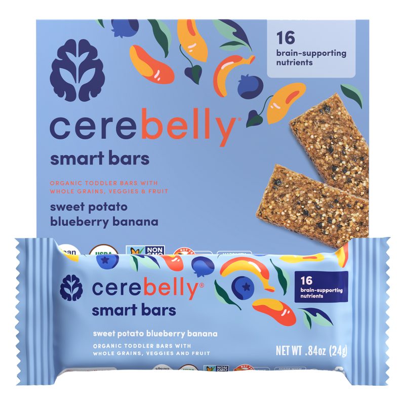 Cerebelly Organic Sweet Potato Blueberry Banana Smart Bars 5pk