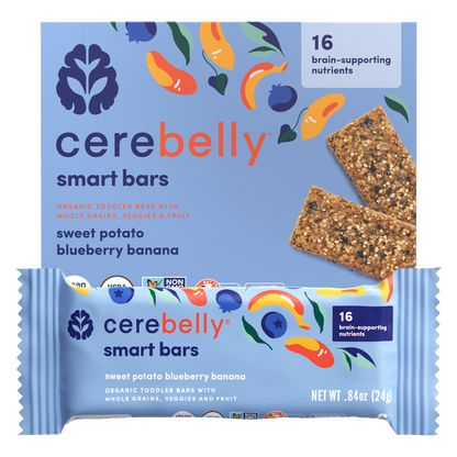 Cerebelly Organic Sweet Potato Blueberry Banana Smart Bars 5pk