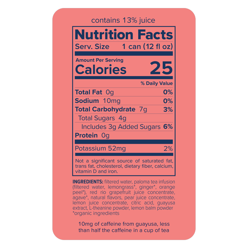 Recess Grapefriut Paloma Mocktail 4pk 12oz Can