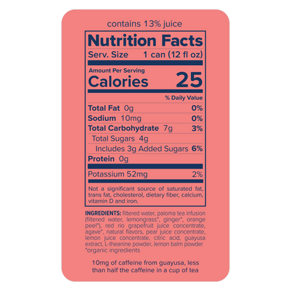 Recess Grapefriut Paloma Mocktail 4pk 12oz Can