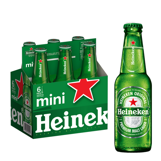 Heineken 6pk 7oz Btl 5.0% ABV