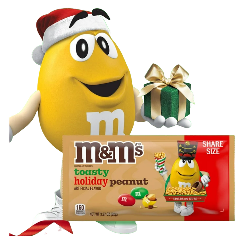 M&M's Toasty Holiday Peanut Chocolate Candies, 3.27oz