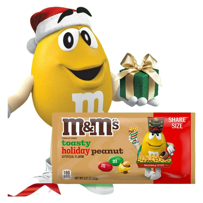 M&M's Toasty Holiday Peanut Chocolate Candies, 3.27oz