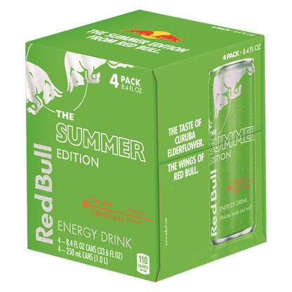 Red Bull Energy Drink The Summer Edition Curuba Elderflower 4pk 8.4oz Can