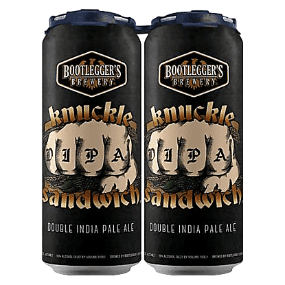 Bootlegger's Brewery Knuckle Sandwich Double IPA 4pk 16oz Can