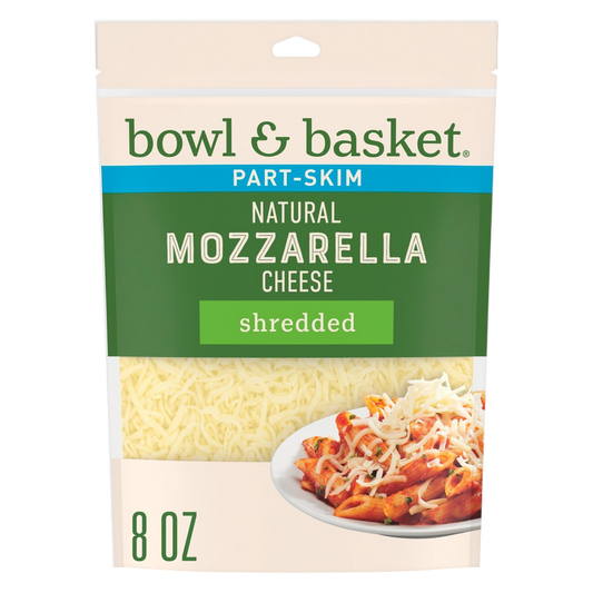 Bowl & Basket Shredded Part-Skim Mozzarella Cheese - 8 oz