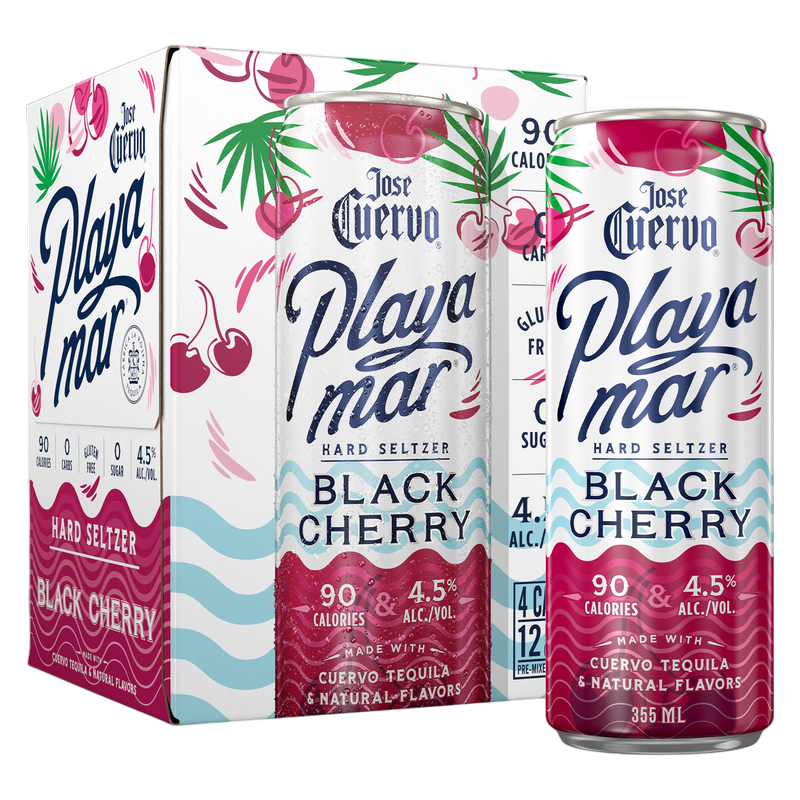 Jose Cuervo Playamar Black Cherry Ready to Drink Cocktail 4 pk 355ml Can 4.5% ABV