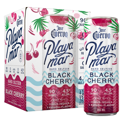 Jose Cuervo Playamar Black Cherry Ready to Drink Cocktail 4 pk 355ml Can 4.5% ABV