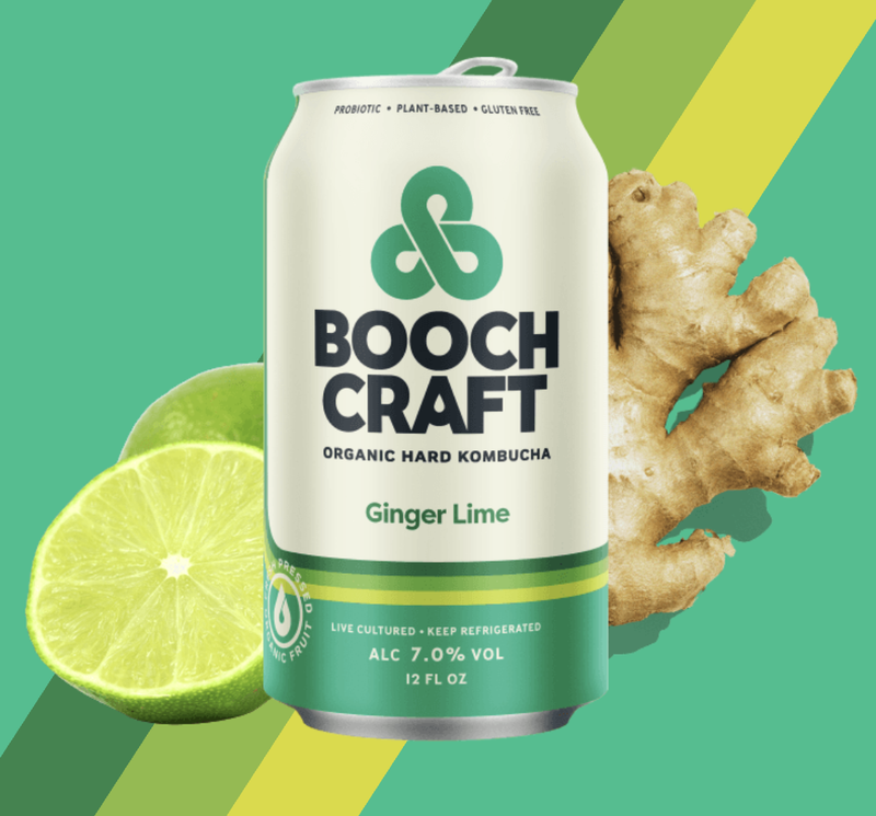 Boochcraft Kombucha Ginger Lime 6pk 12oz Can