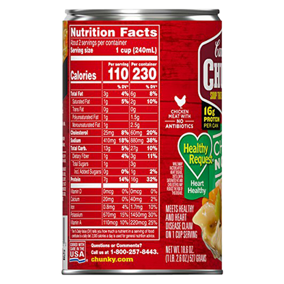 Campbell's Chunky Classic Chicken Noodle Soup 18.6oz