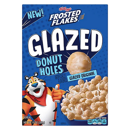 Kellogg's Donut Holes Frosted Flakes Glazed Cereal, 10oz.