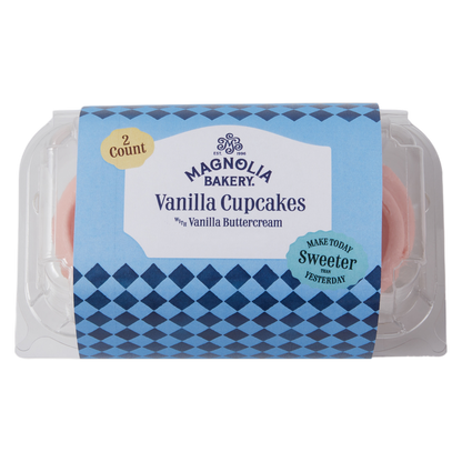 Magnolia Bakery Vanilla Cupcakes with Vanilla Buttercream
