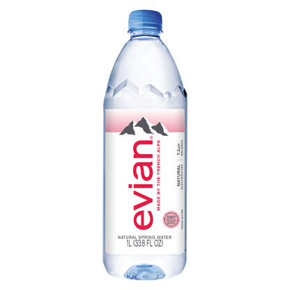 Evian Natural Spring Water 1 Liter