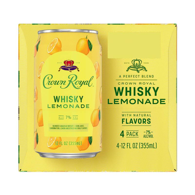 Crown Royal Whisky Lemonade Cocktail 4pk 12oz 7% ABV