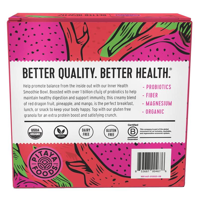 Pitaya Organic Inner Health Smoothie Bowl, 6oz
