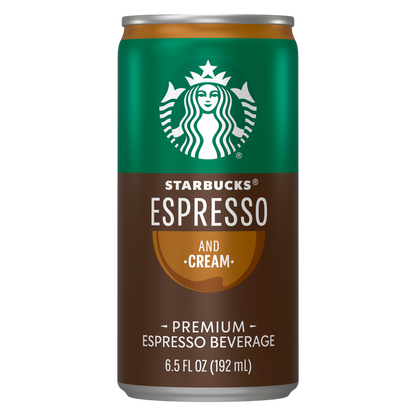 Starbucks Espresso & Cream Premium Espresso Beverage 6.5oz 4pk