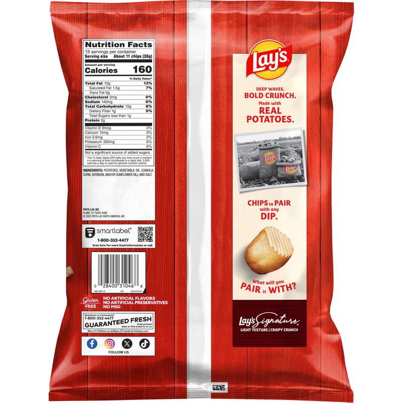 Lay's Wavy Original Potato Chips 13oz