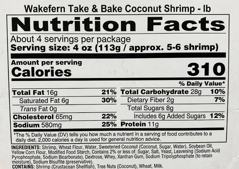 Coconut Shrimp - Avg 1lb