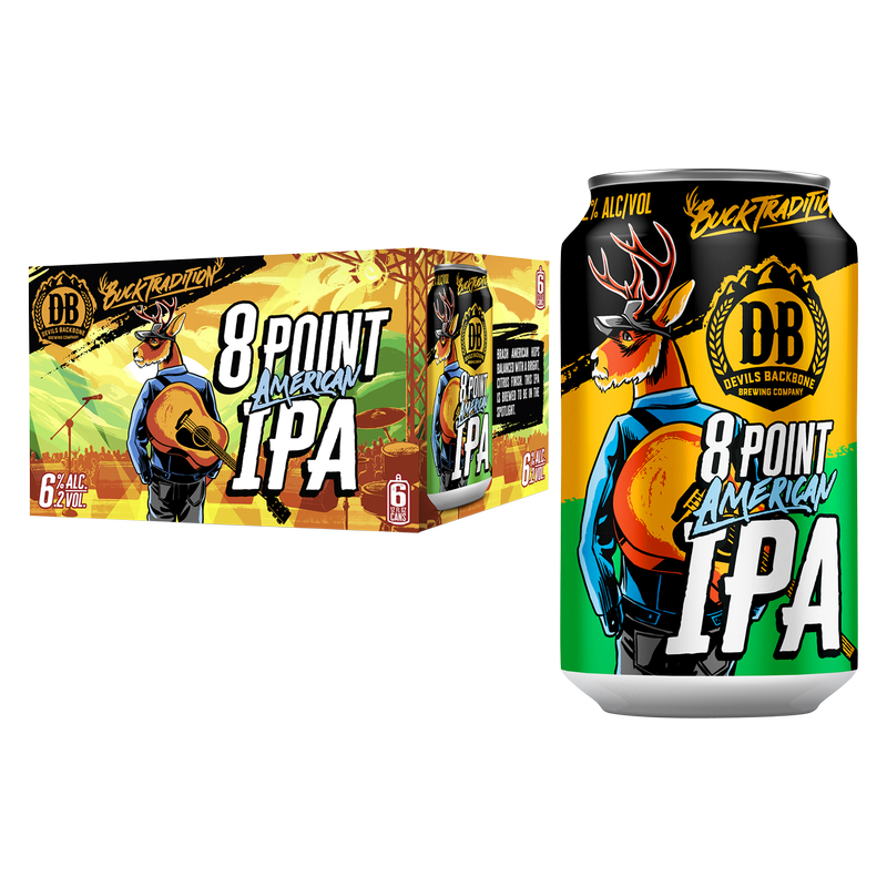 Devils Backbone 8 Point American IPA 6pk 12oz Can 6.2% ABV