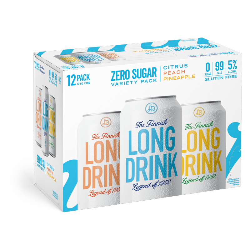 Long Drink Zero Sugar Variety 12 Pack 12oz Can 5% ABV
