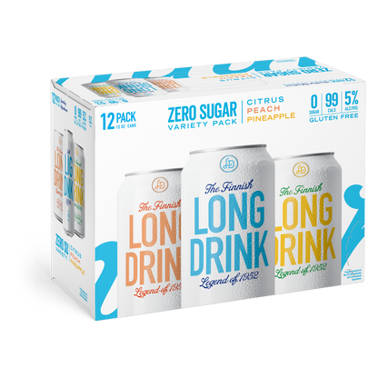 Long Drink Zero Sugar Variety 12 Pack 12oz Can 5% ABV