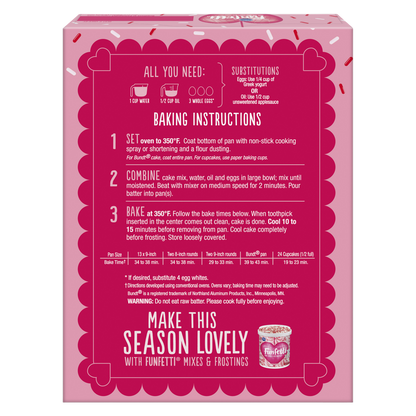 Pillsbury Funfetti Valentine Cake Mix with Candy Bits, 15.25oz