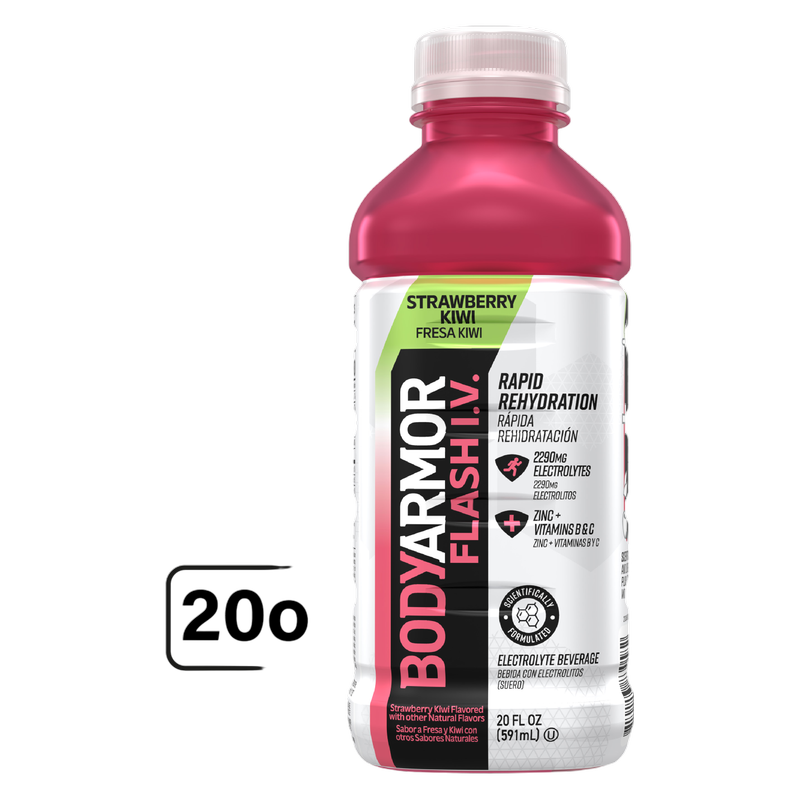 BODYARMOR FLASH I.V. Strawberry Kiwi 20oz Btl