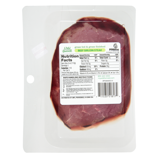 Grass Fed Sirloin (Frozen) - 8oz