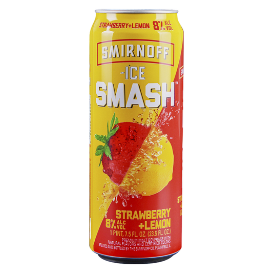 Smirnoff Smash Strawberry Lemon Single 24oz Can 8.0% ABV