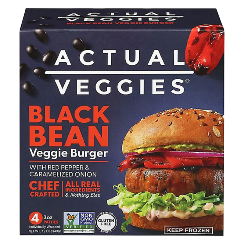 Actual Veggies Black Bean Veggie Burger 4ct