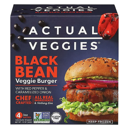 Actual Veggies Black Bean Veggie Burger 4ct