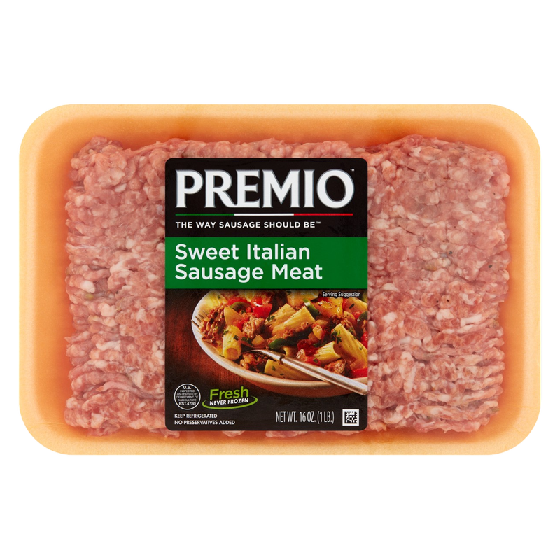 Premio Sweet Italian Sausage Meat - 16oz