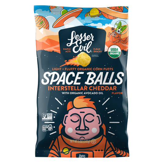 LesserEvil Space Balls Interstellar Cheddar, 5oz