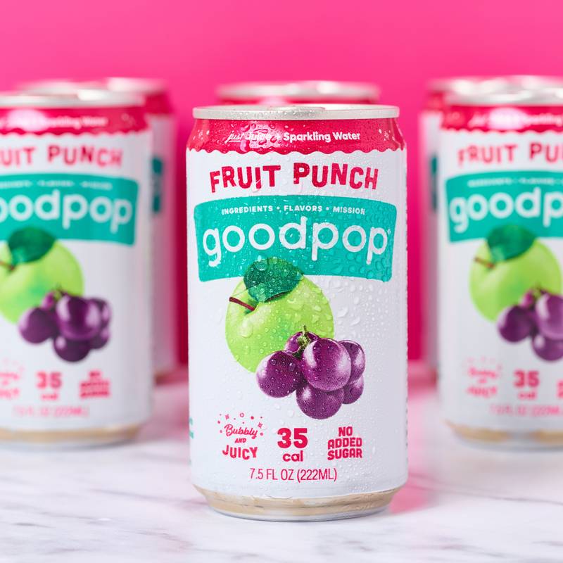GoodPop Fruit Punch Juice & Bubbly Water 6pk 7.5oz Mini Can