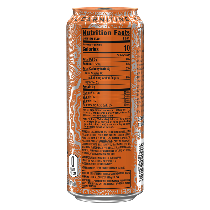 Monster Energy Ultra Sunrise 16oz Can